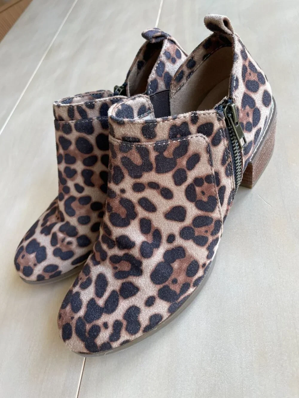 Entire Closet $5! Soul by Naturalizer Dame Cheetah Ankle Zipper Booties Boots